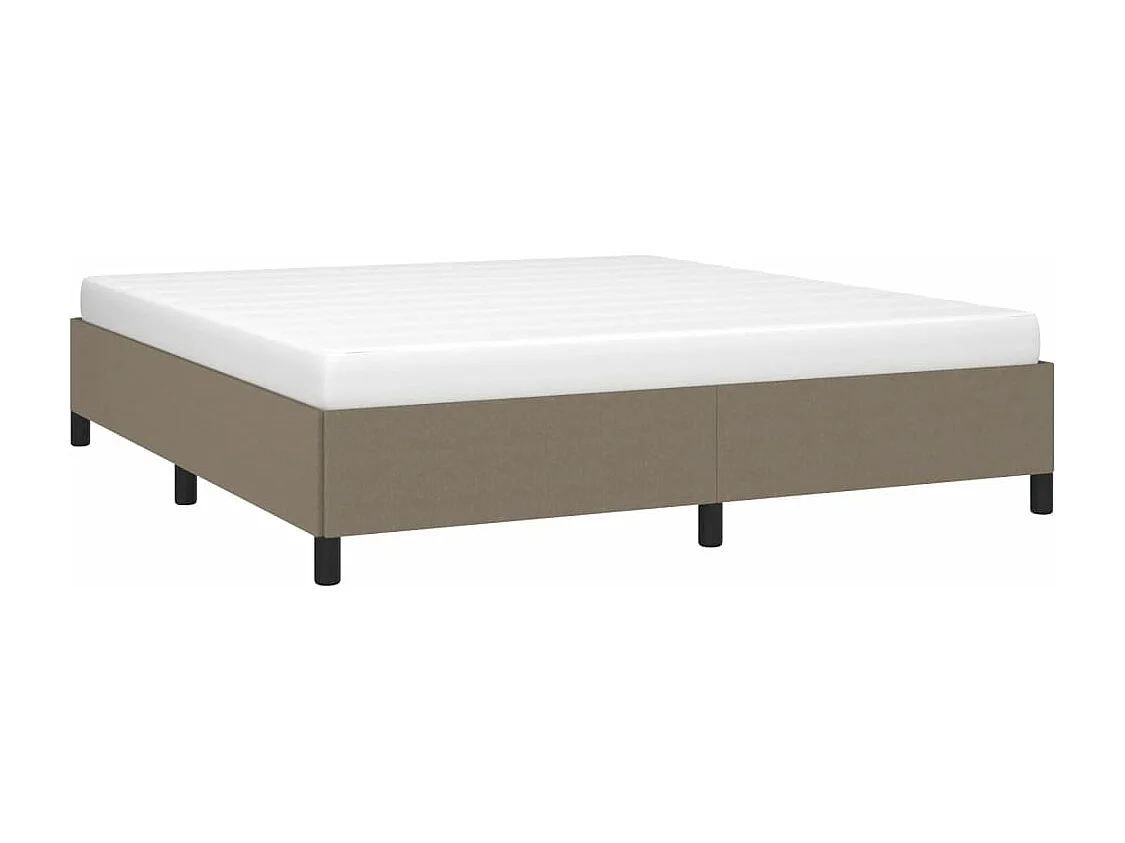 Estrutura de cama 180x200 cm tecido cinza-acastanhado