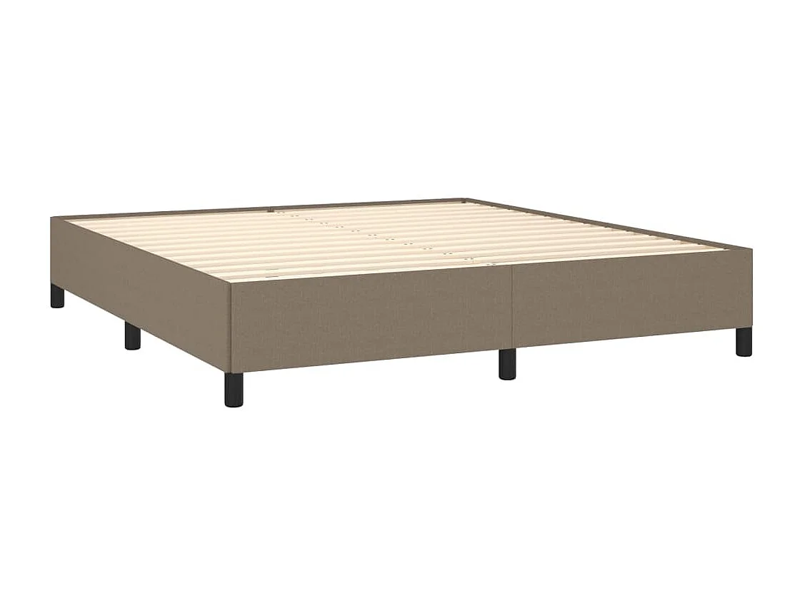 Estructura de cama de tela gris taupe 180x200 cm