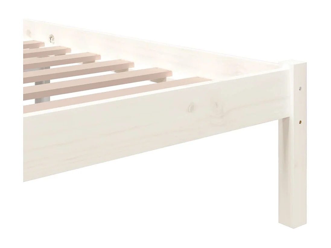 Estrutura de cama 90x200 cm madeira maciça branco