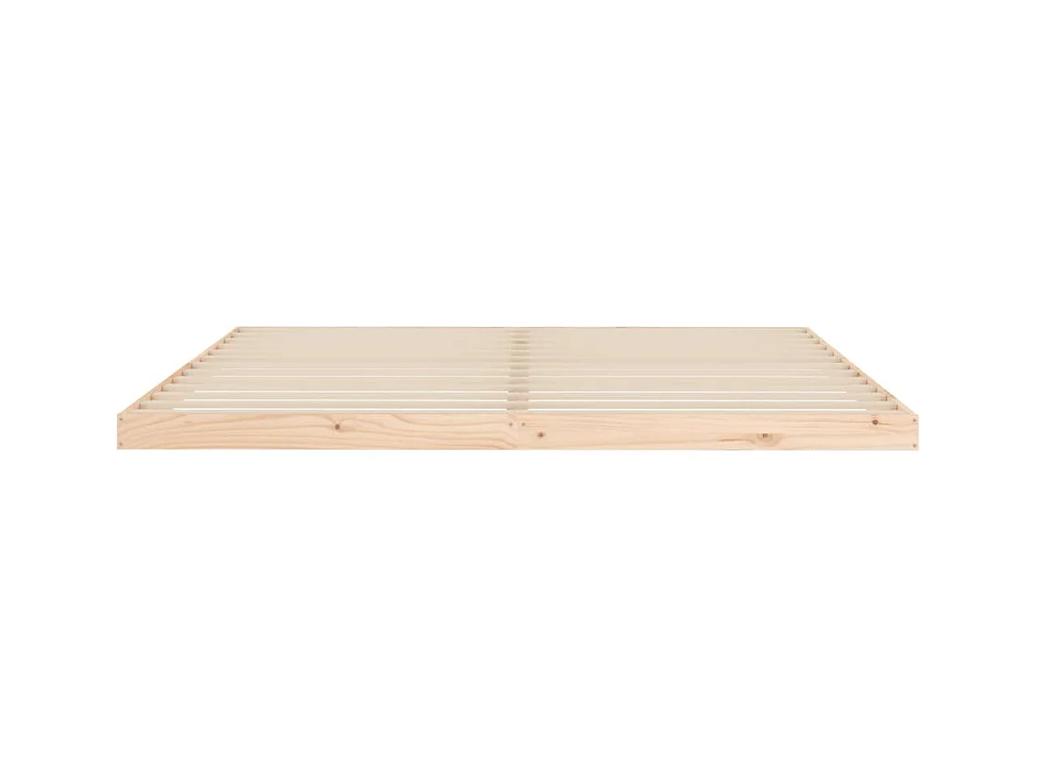 Estructura de cama de madera maciza de pino 200x200 cm