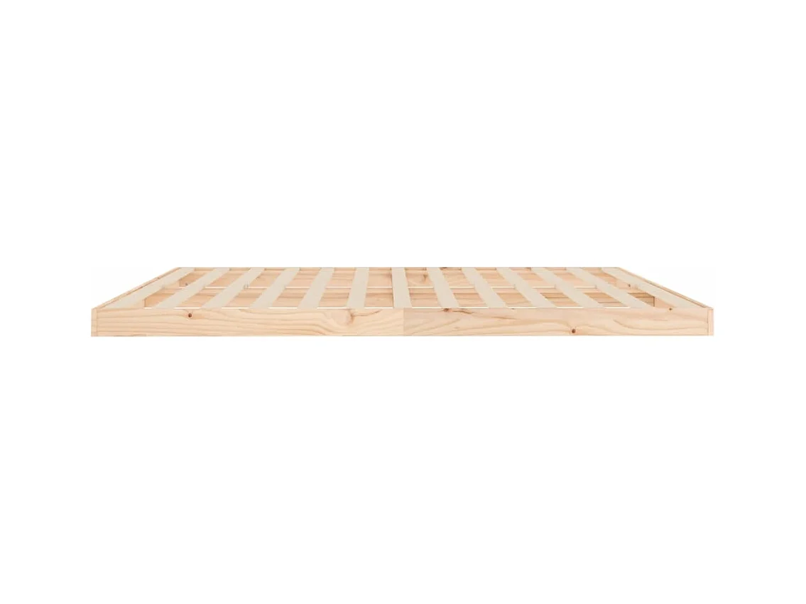 Estructura de cama de madera maciza de pino 200x200 cm