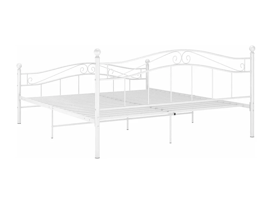 Estructura de cama de metal blanco 180x200 cm