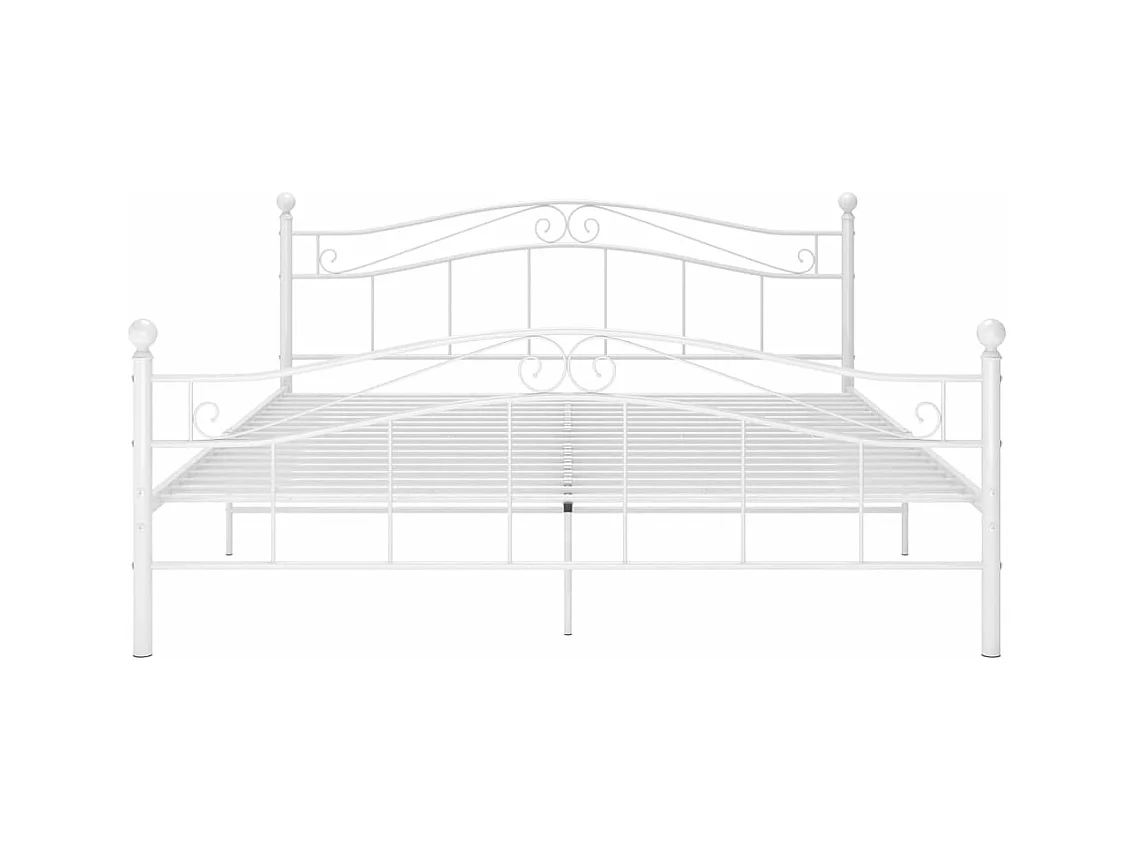 Cadre de lit Blanc Métal 180x200 cm