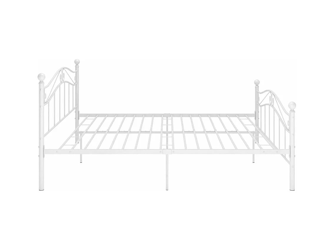 Cadre de lit Blanc Métal 180x200 cm