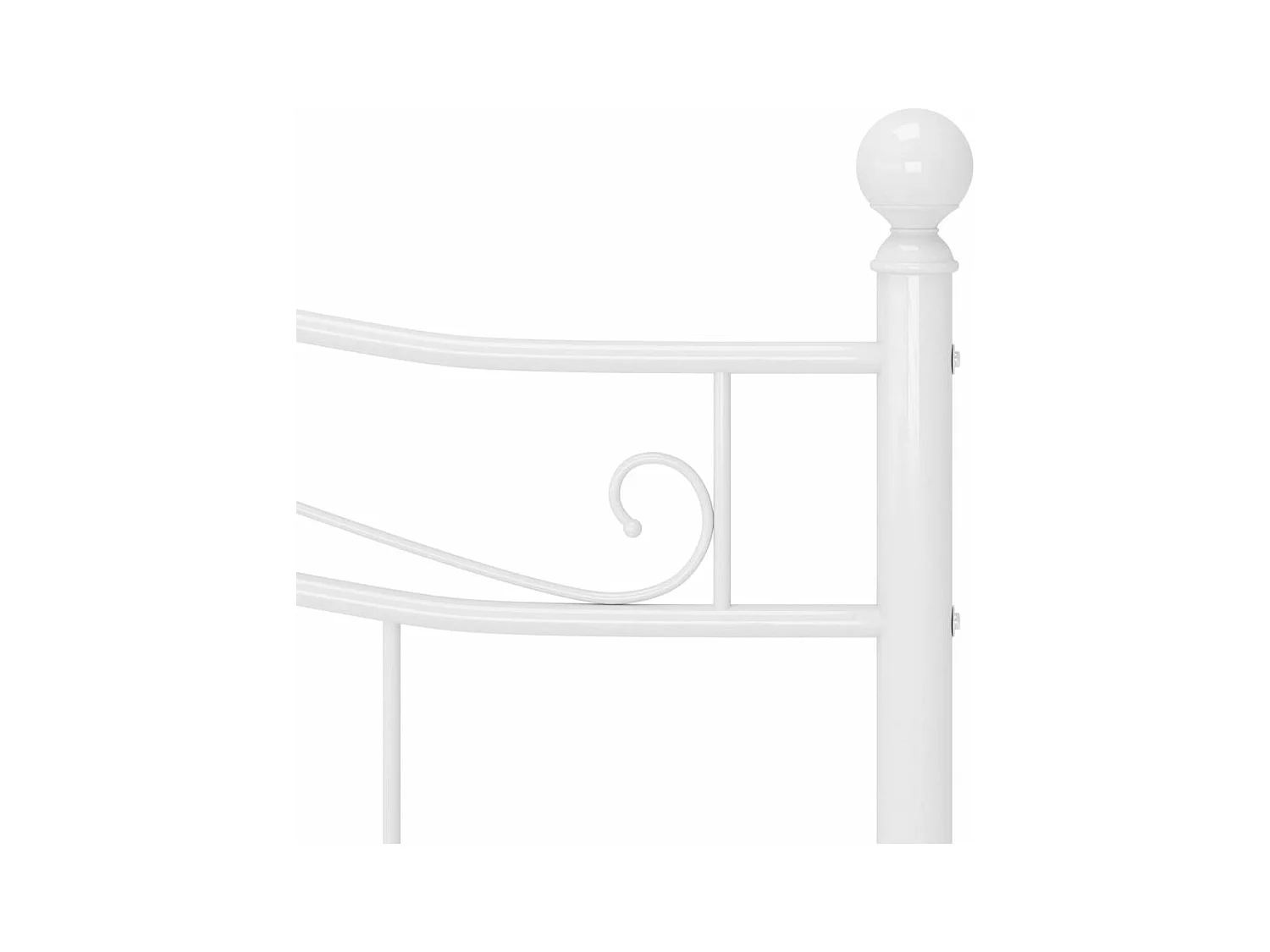 Cadre de lit Blanc Métal 180x200 cm