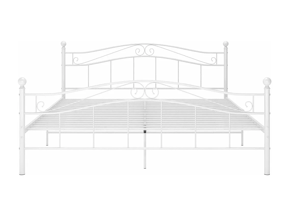 Estructura de cama de metal blanco 180x200 cm