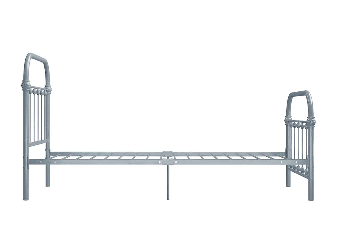 Estrutura de cama 100x200 cm metal cinzento