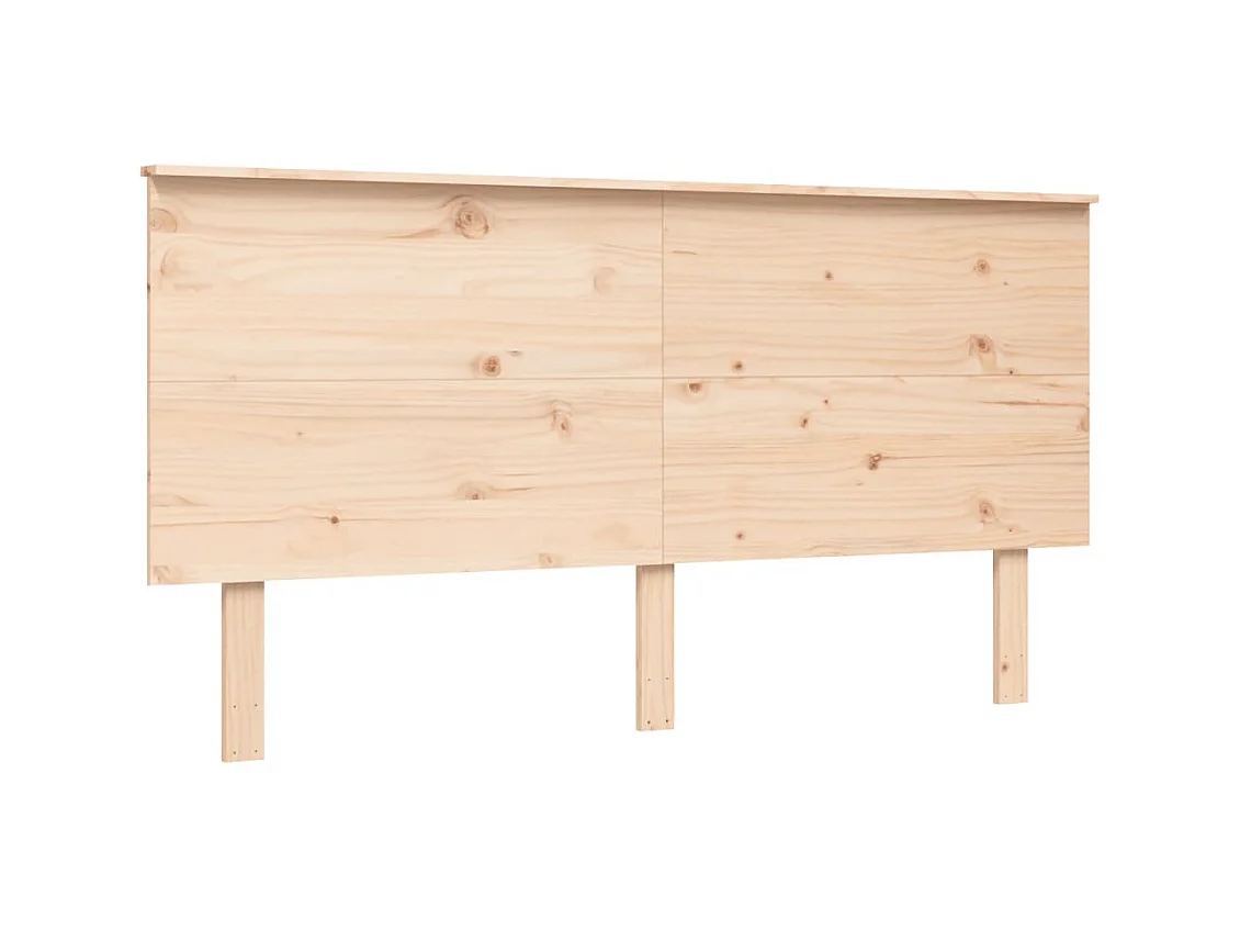 Cadre de lit avec tête de lit king size bois massif