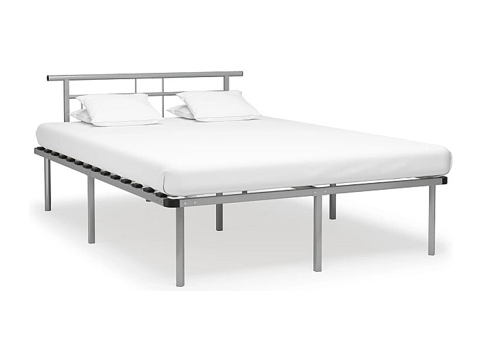 Cadre Lit Plateforme Métal 160x200cm Novilla - Avec Rangement Et Lattes Bois - Noir Assemblage Facile