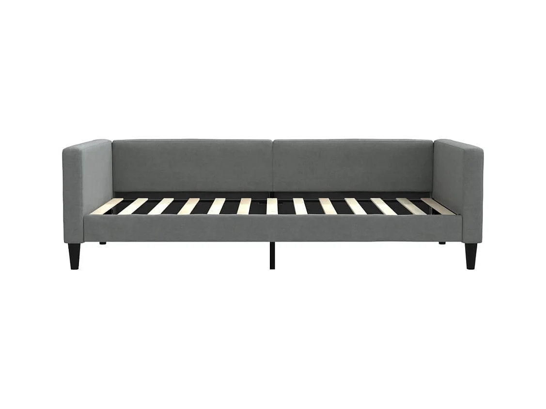 Lit de repos gris foncé 100x200 cm tissu