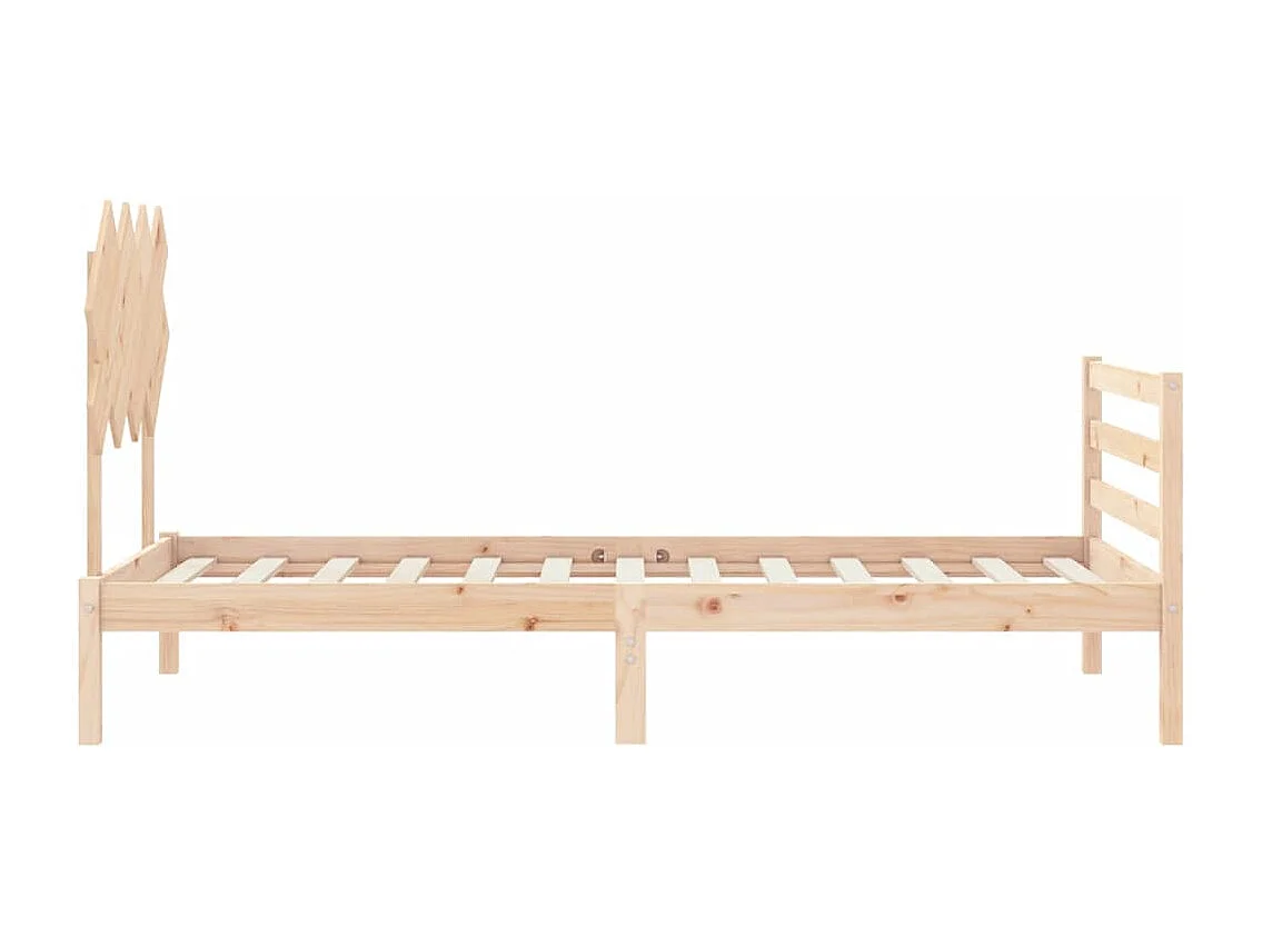 Estrutura cama de solteiro c/ cabeceira madeira maciça