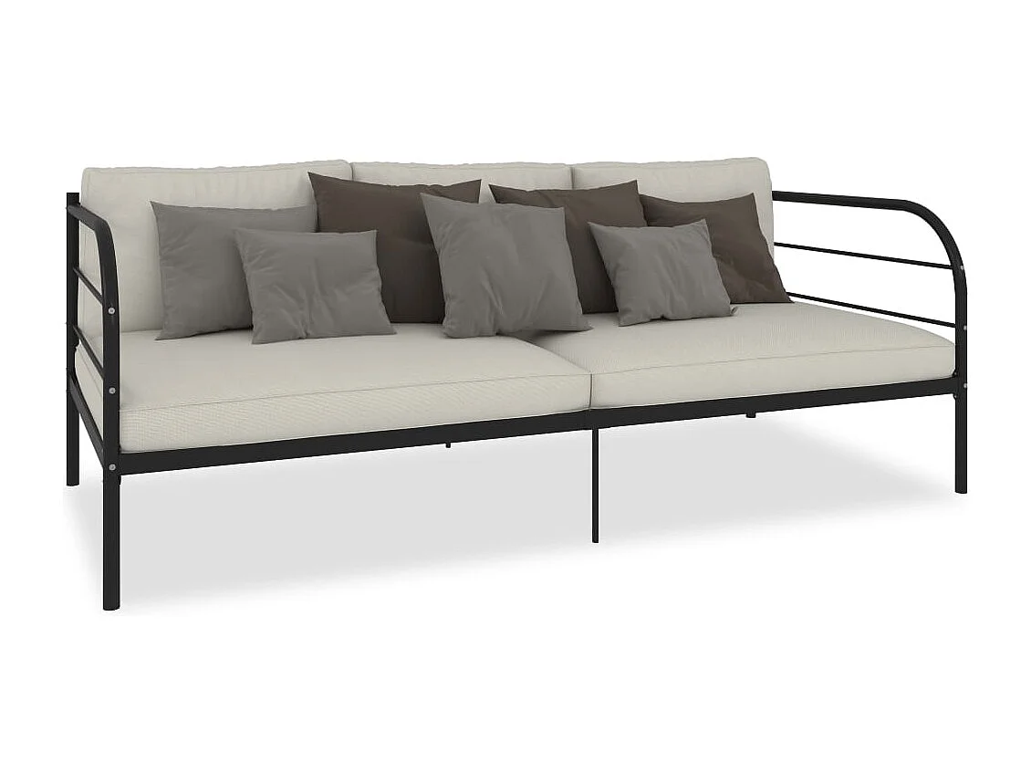 Estructura de cama de metal negro 90x200 cm