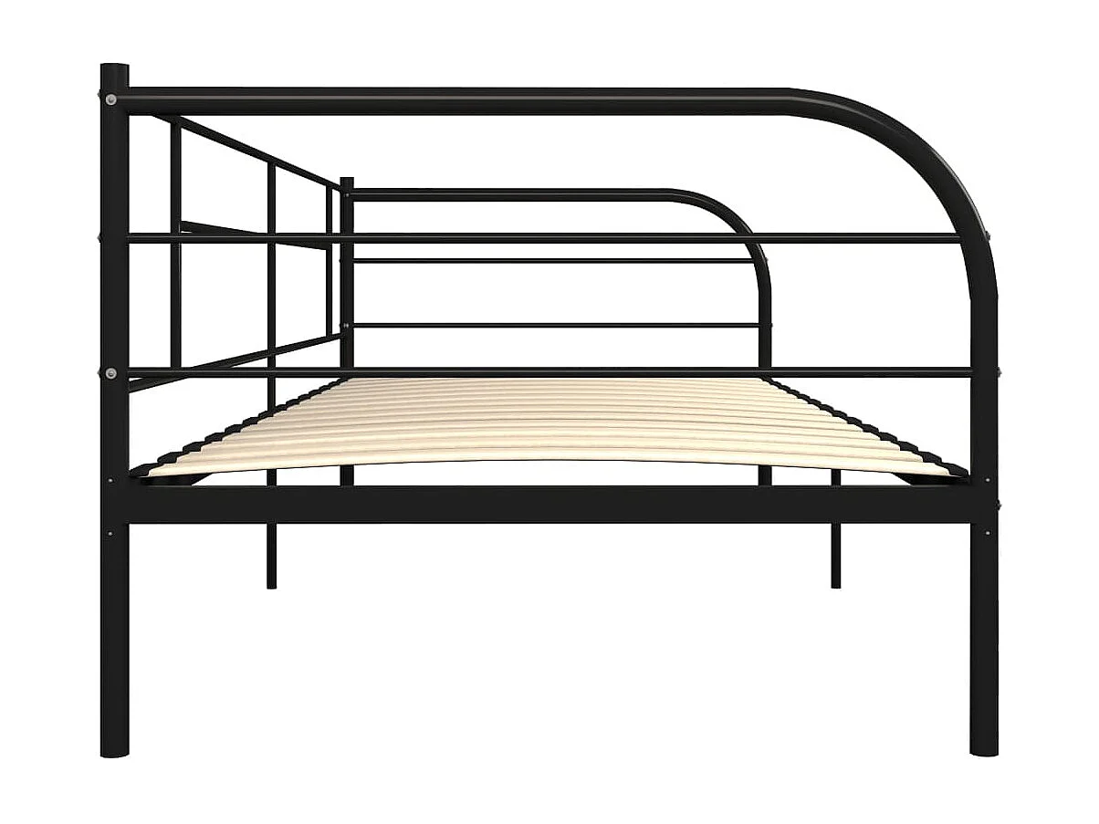Estructura de cama de metal negro 90x200 cm