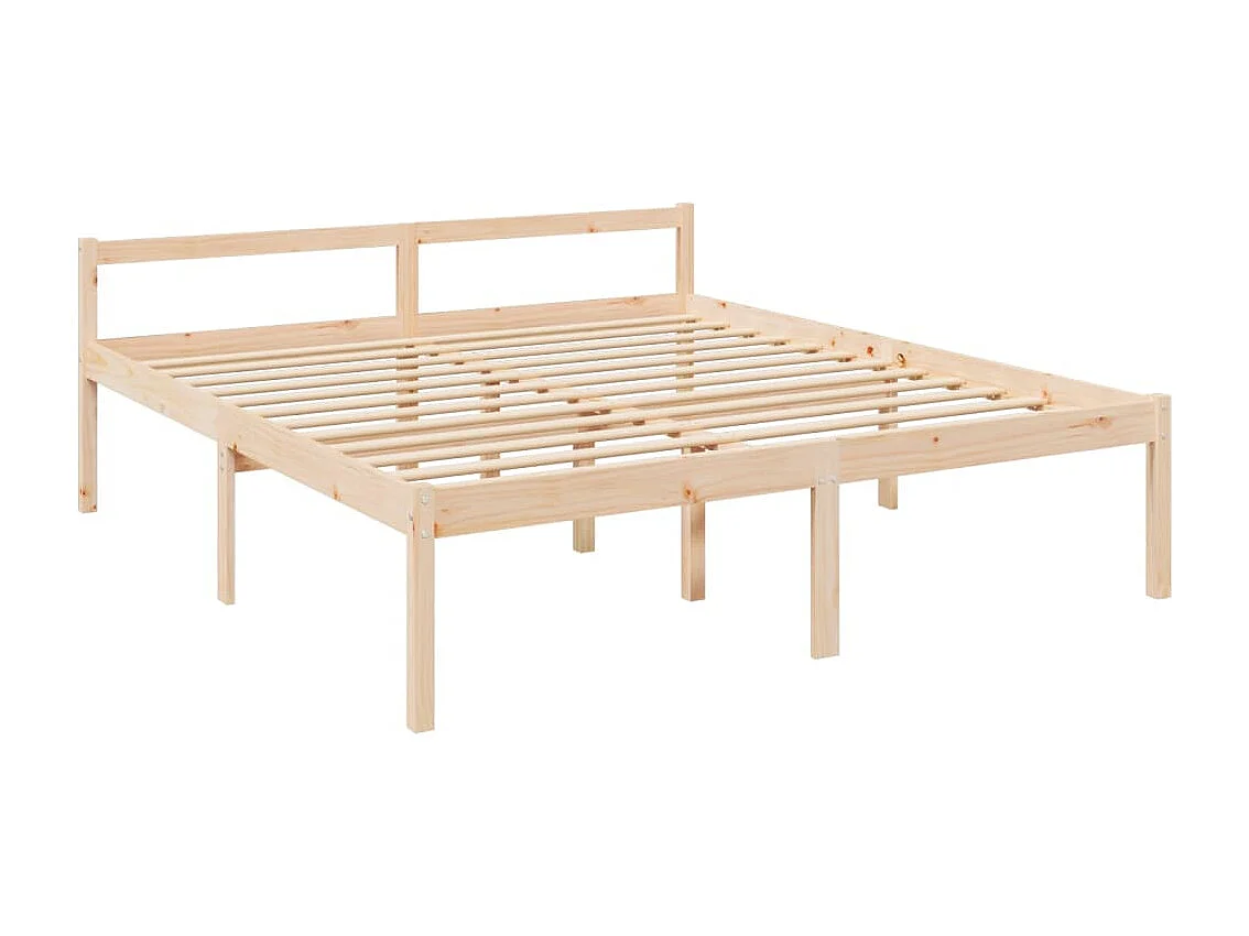 Estrutura de cama com cabeceira 200x200 cm madeira maciça
