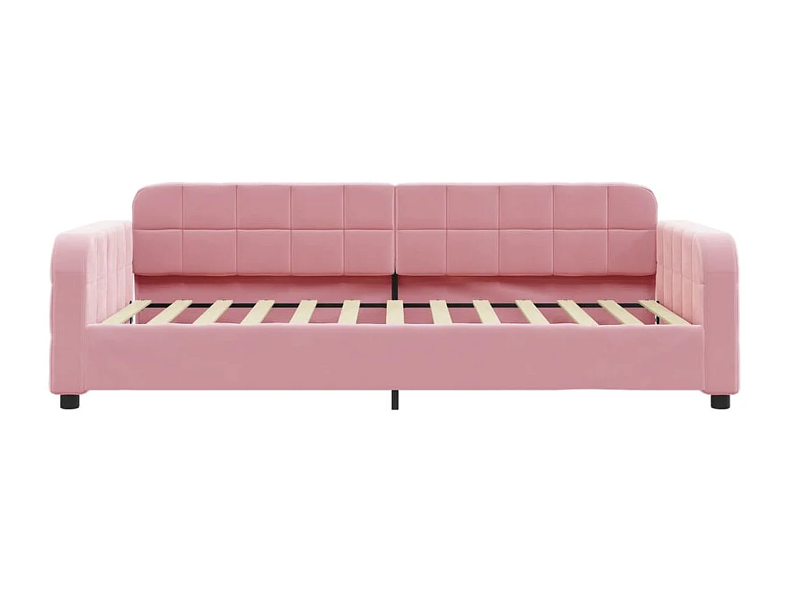 Sofá cama terciopelo rosa 100x200 cm
