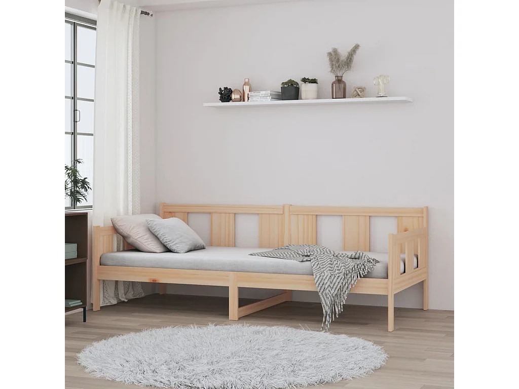 Lit de jour Bois massif de pin 90x190 cm