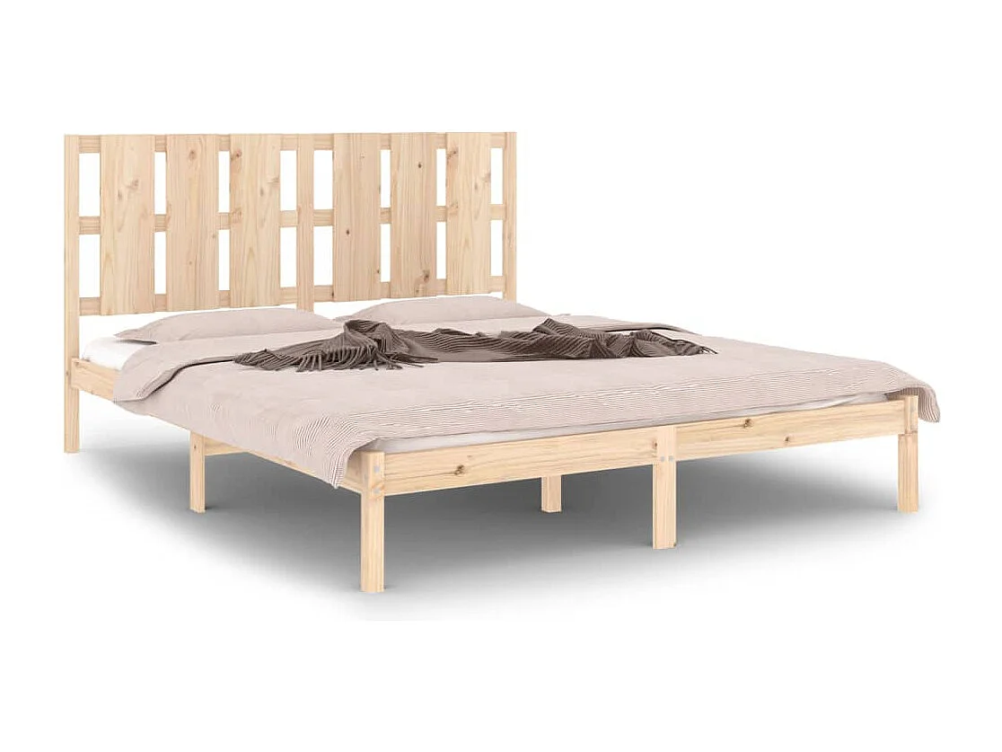 Estrutura de cama king 150x200 cm madeira maciça