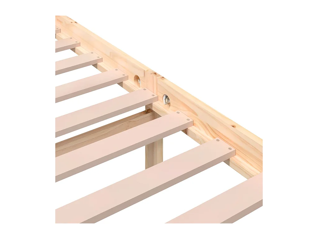 Cadre de lit Bois massif 140x190 cm