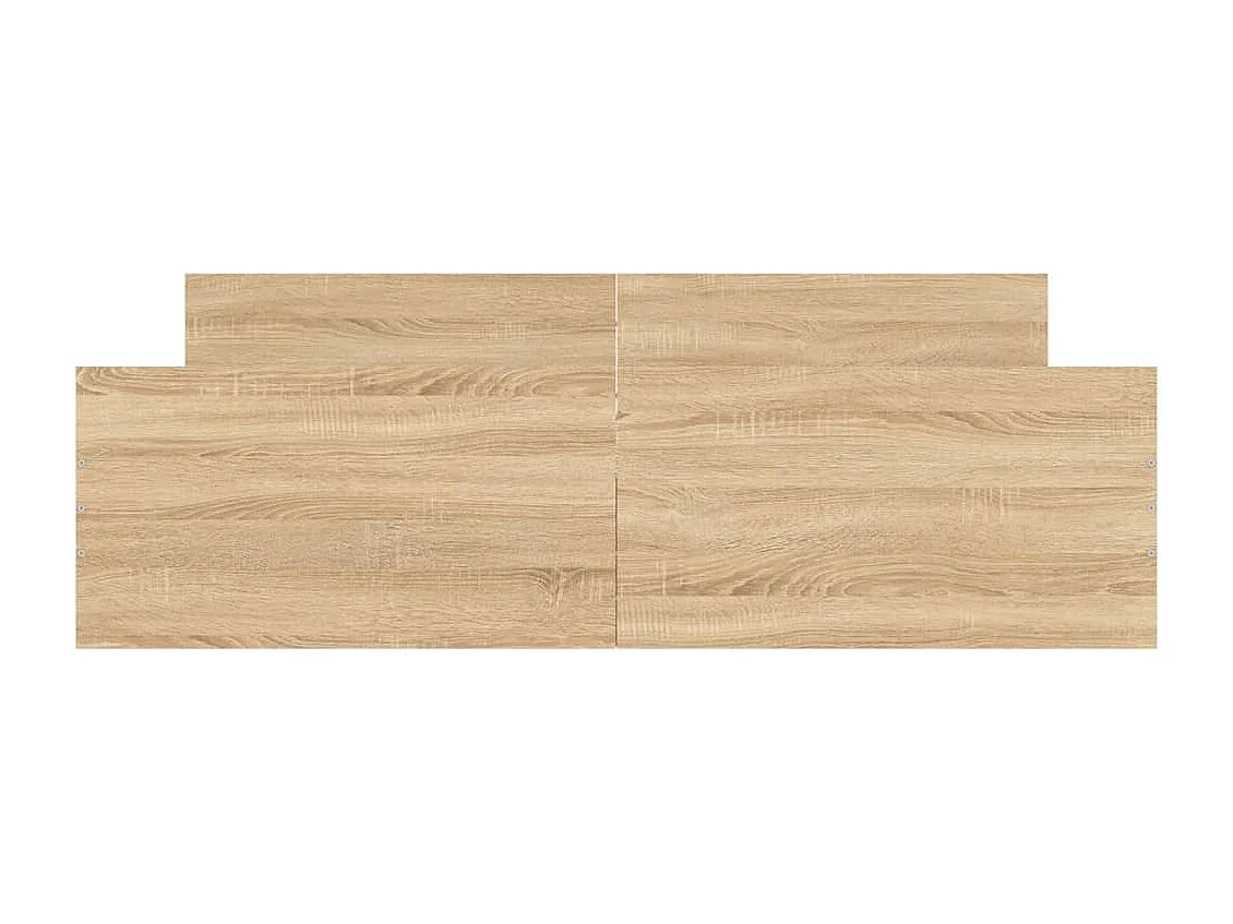 Cadre de lit tête de lit et pied de lit chêne sonoma 160x200 cm