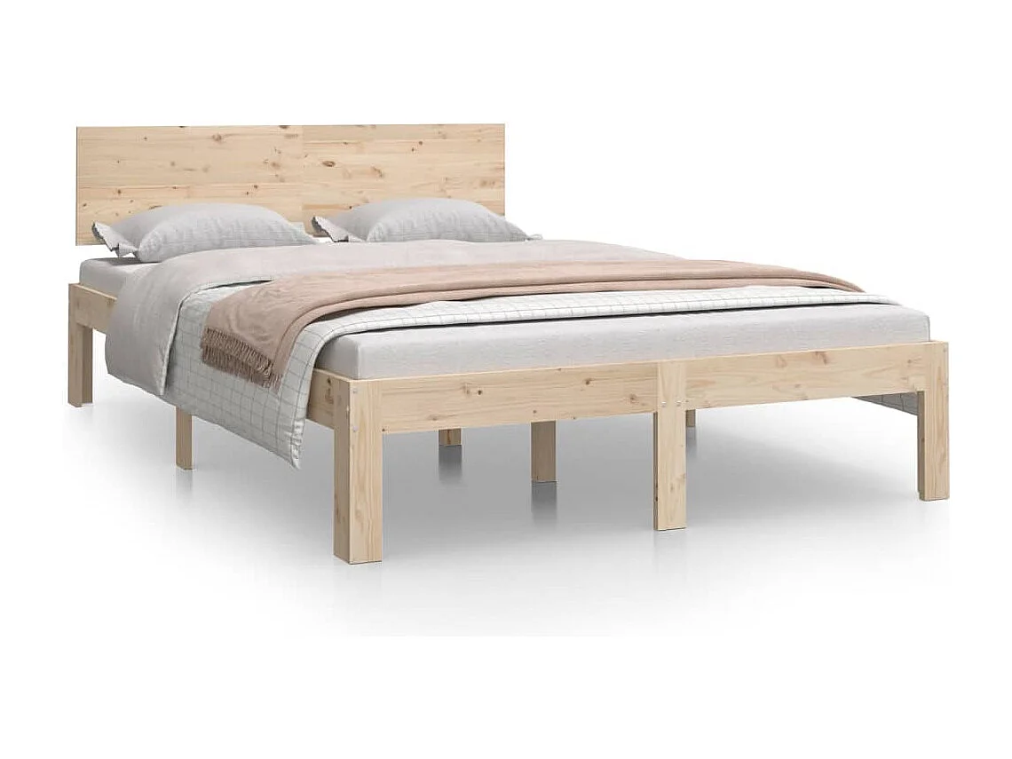 Estrutura de cama pequena casal 120x190 cm pinho maciço