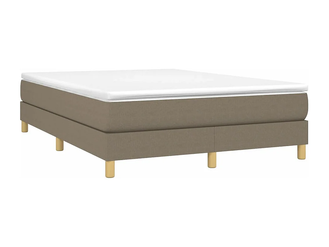 Lit à sommier tapissier avec matelas Taupe 140x190 cm Tissu