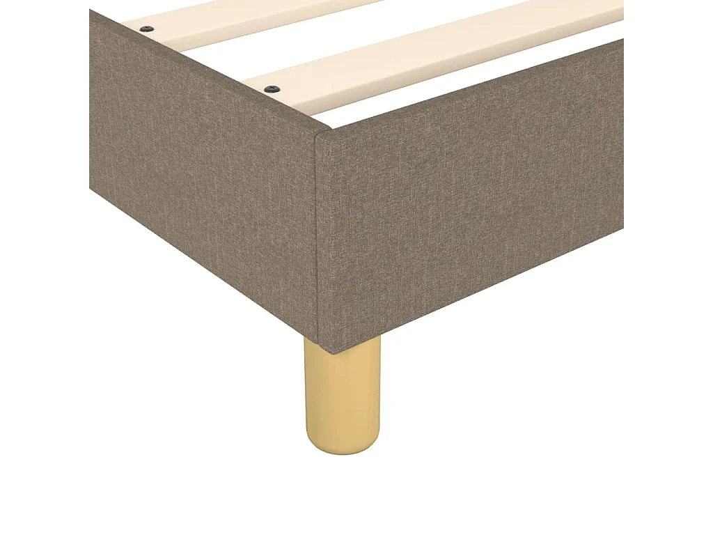 Lit à sommier tapissier avec matelas Taupe 140x190 cm Tissu
