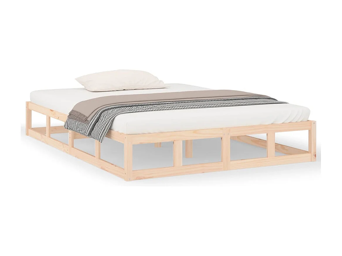 Estrutura de cama 160x200 cm madeira maciça