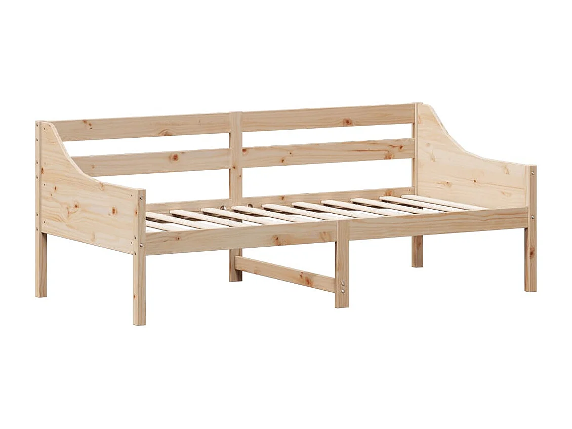 Sofá-cama 75x190 cm madeira de pinho maciça