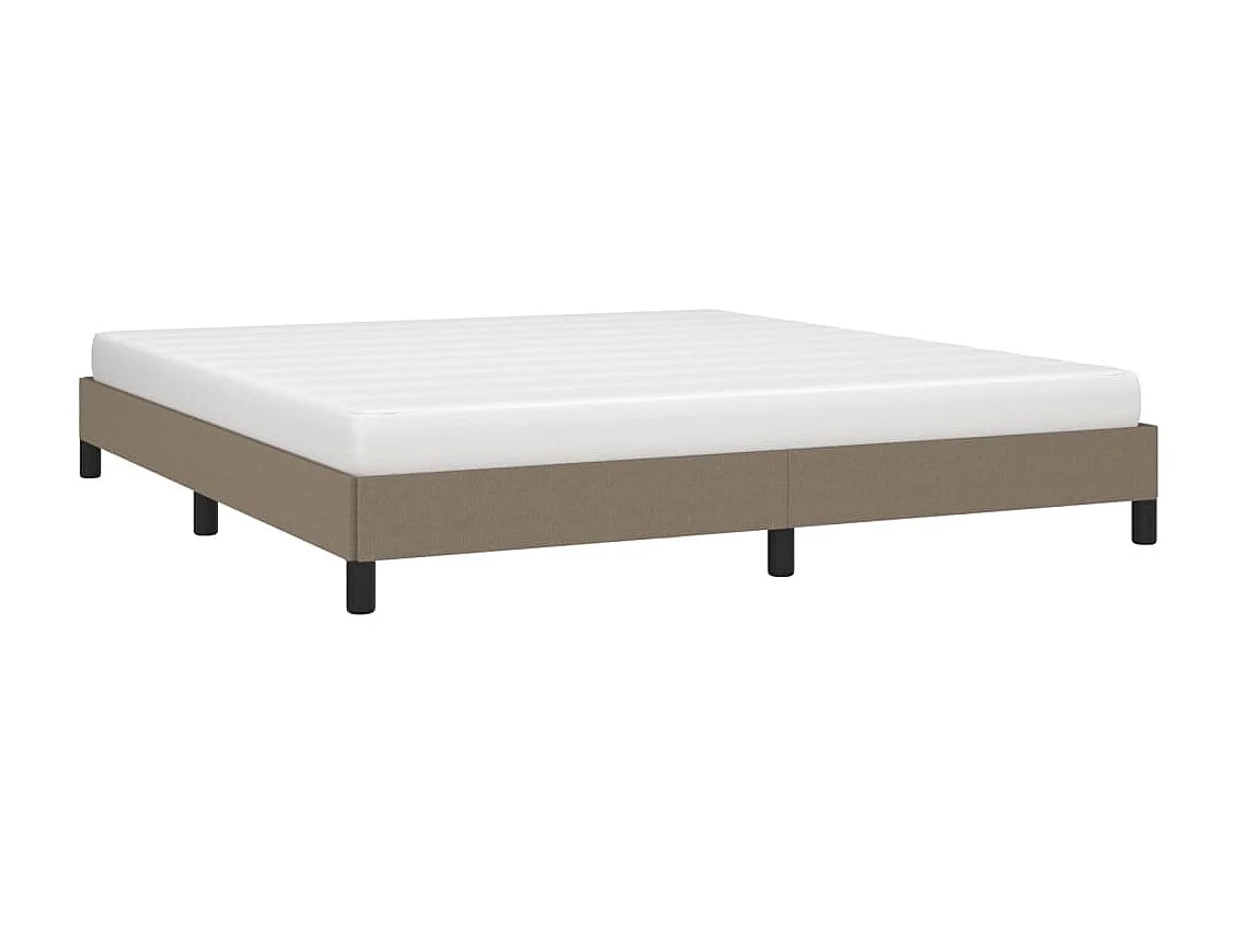 Estructura de cama de tela gris taupe 160x200 cm