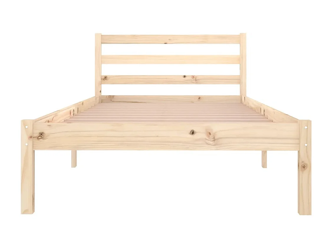 Estructura de cama de madera maciza de pino 90x200 cm