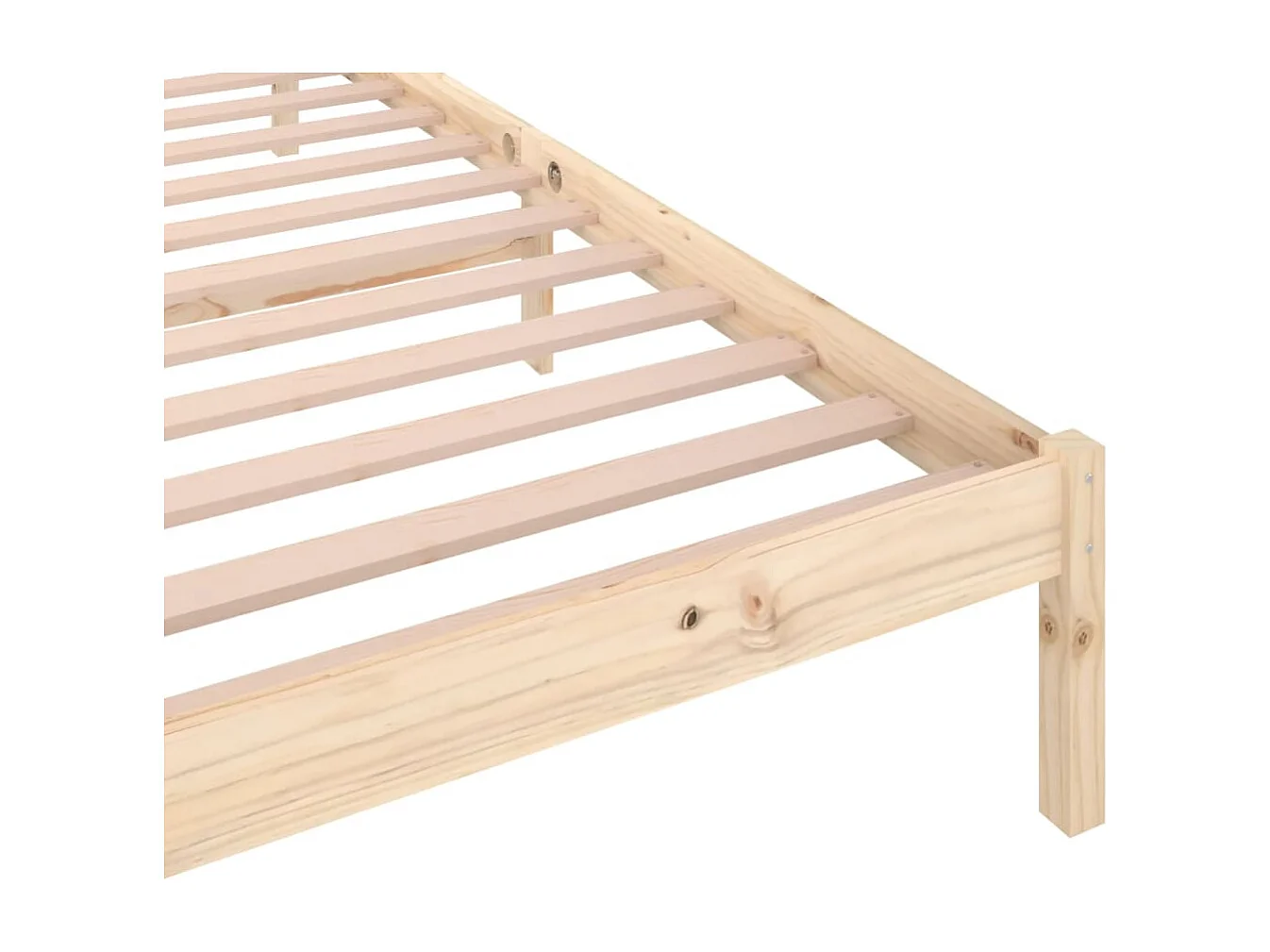 Estructura de cama de madera maciza de pino 90x200 cm