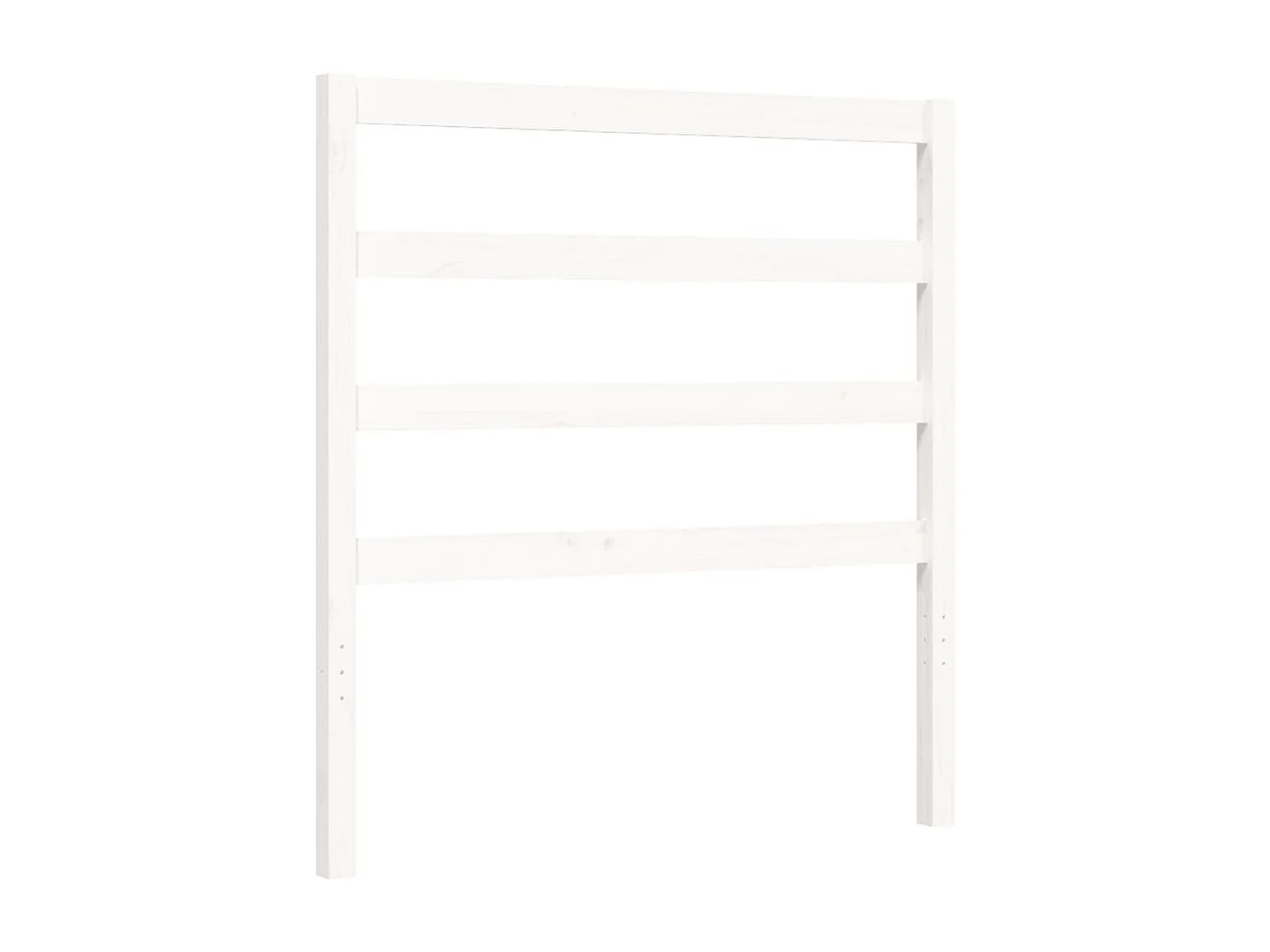 Estrutura cama de solteiro c/ cabeceira madeira maciça branco