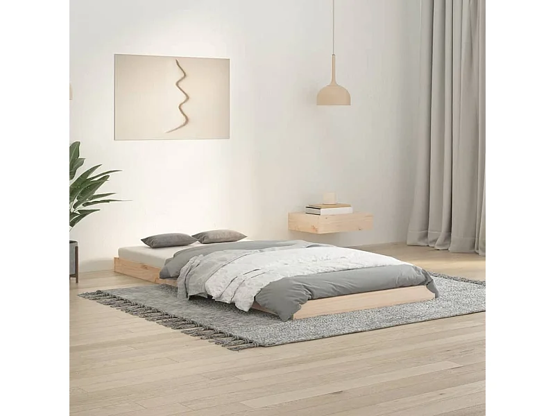 Estrutura de cama de solteiro 90x190 cm madeira de pinho maciça