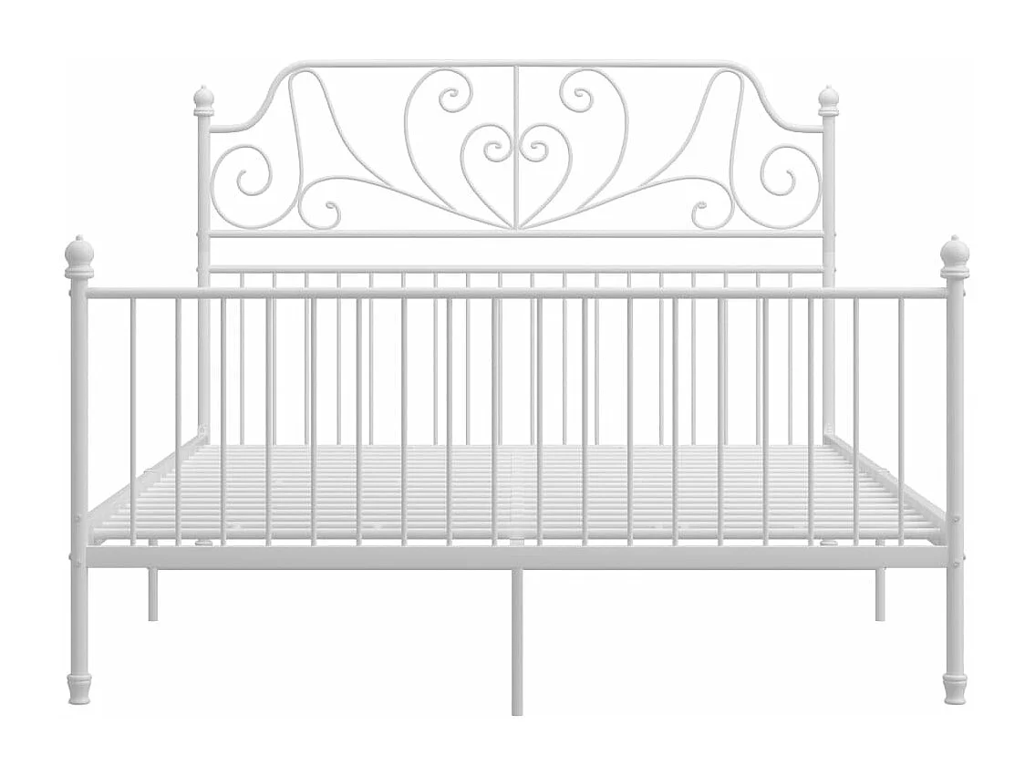 Estrutura de cama metal 140x200 cm branco