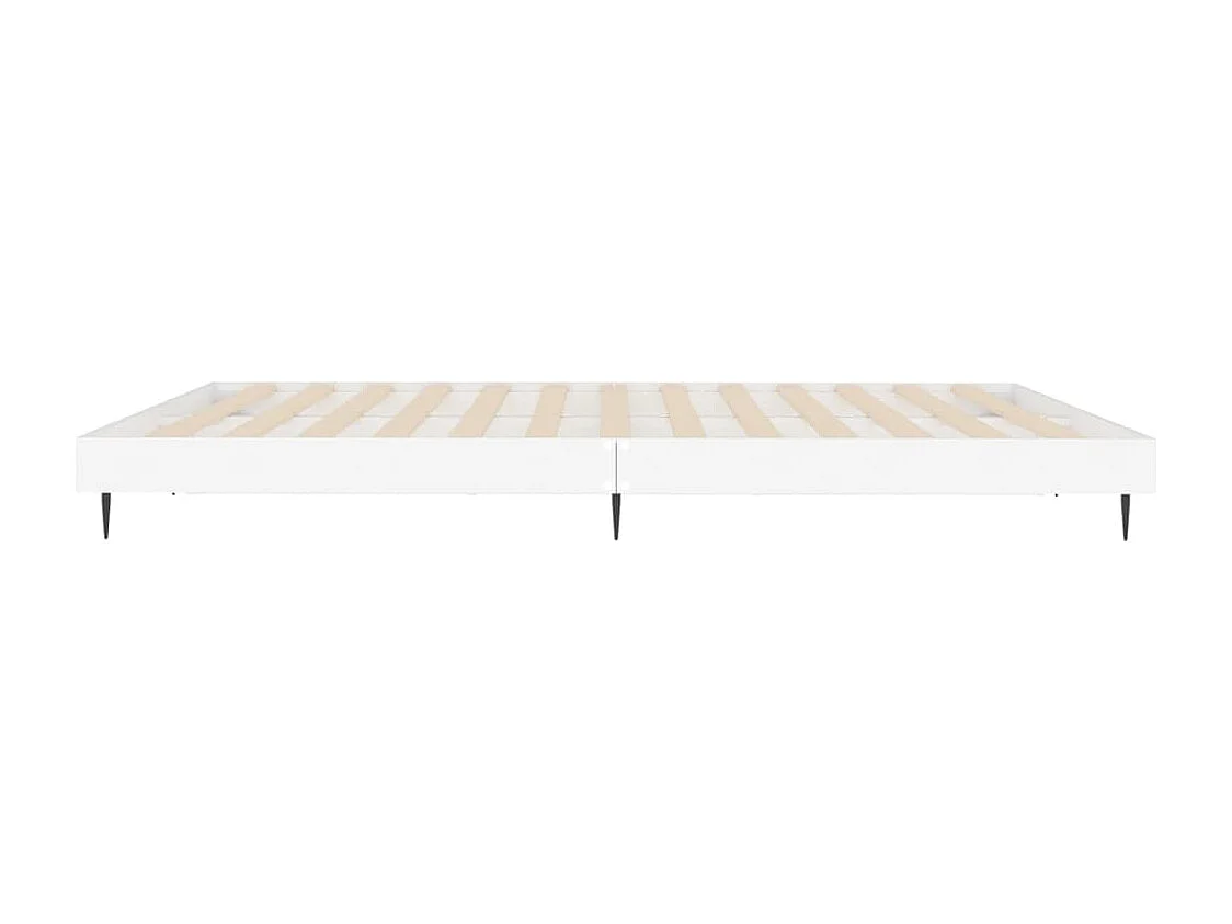 Estructura de cama madera contrachapada blanca 140x200 cm