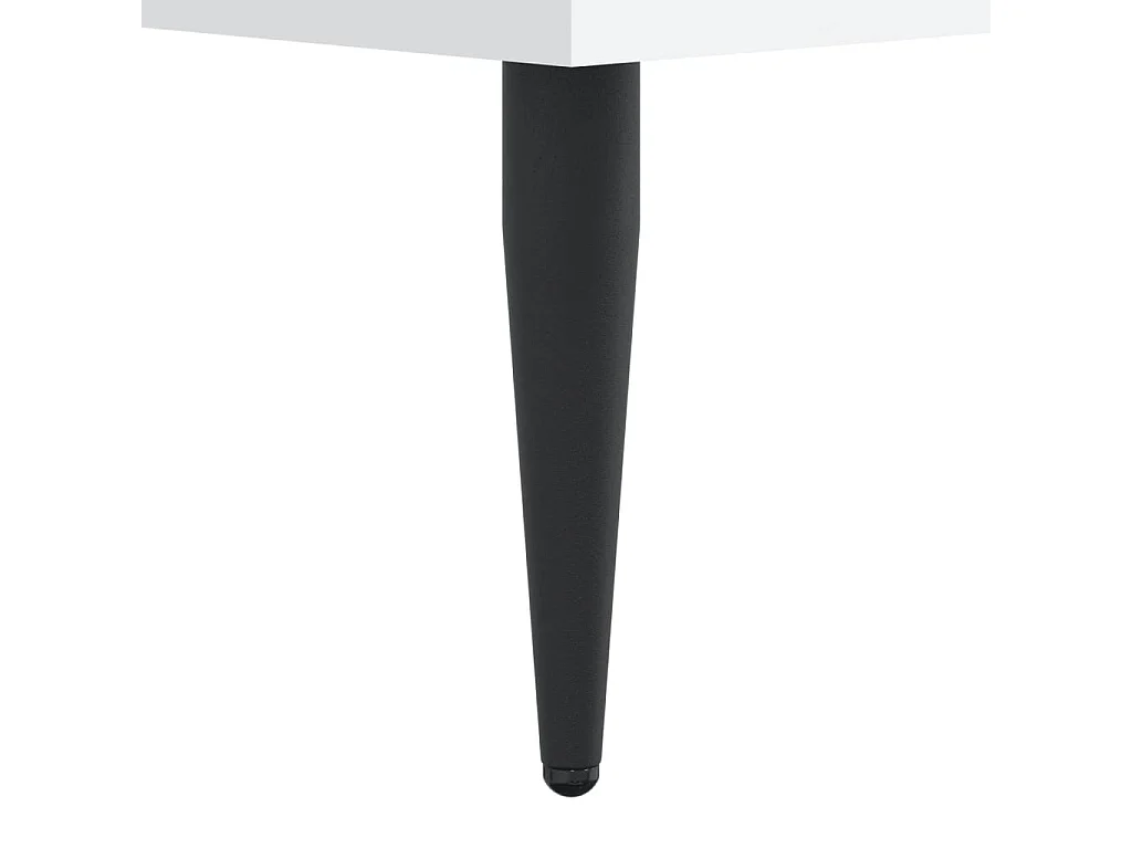 Estructura de cama madera contrachapada blanca 140x200 cm