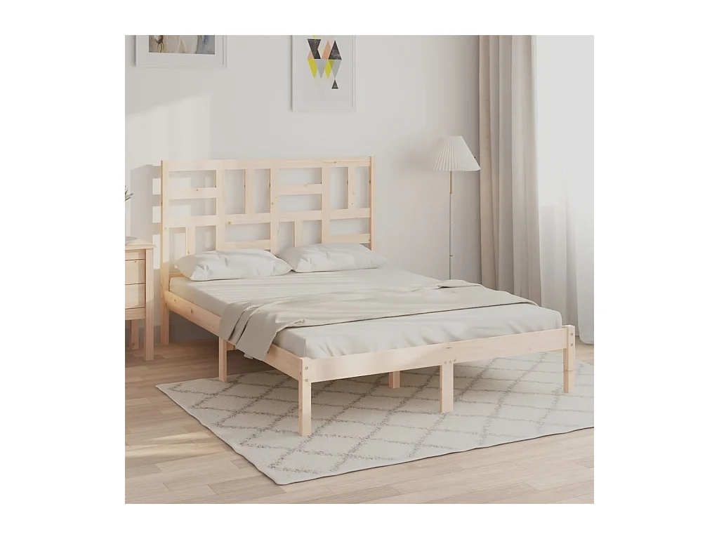 Bedframe massief hout 140x190 cm