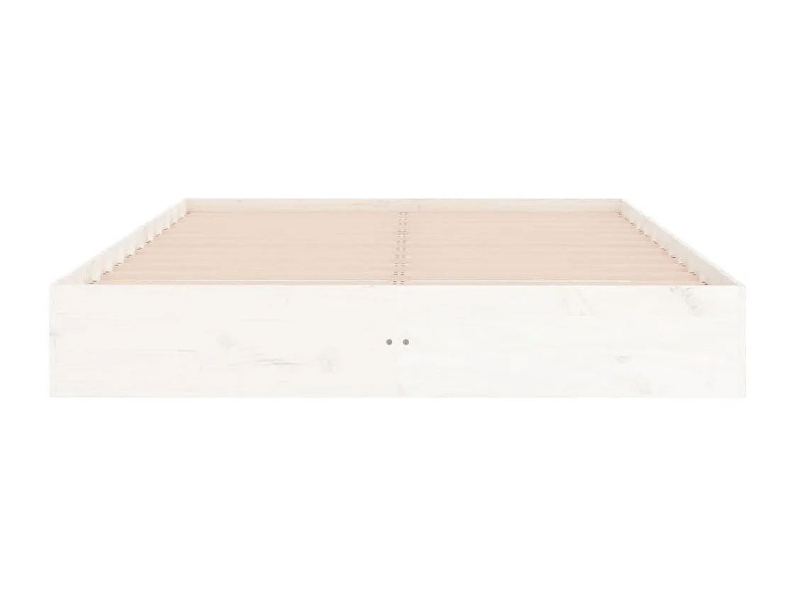 Estrutura de cama 160x200 cm madeira maciça branco