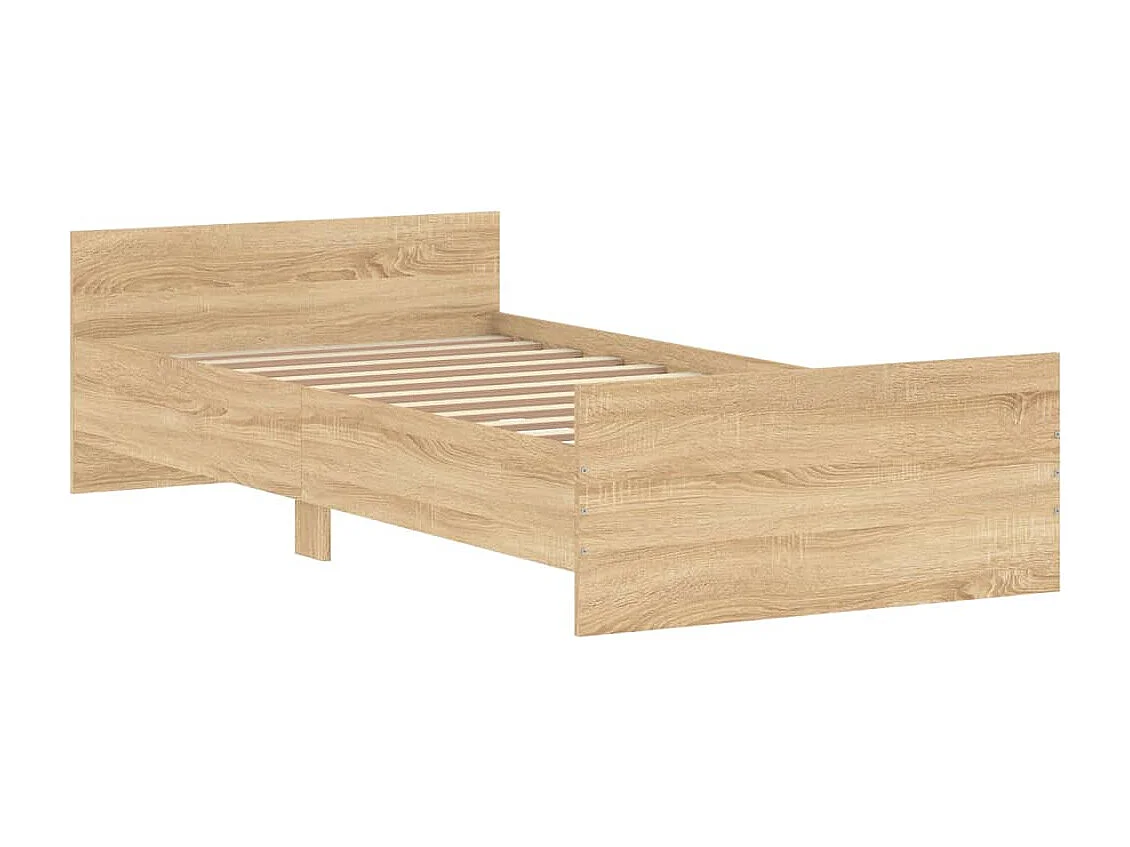 Estrutura de cama 90x200cm derivados de madeira carvalho sonoma