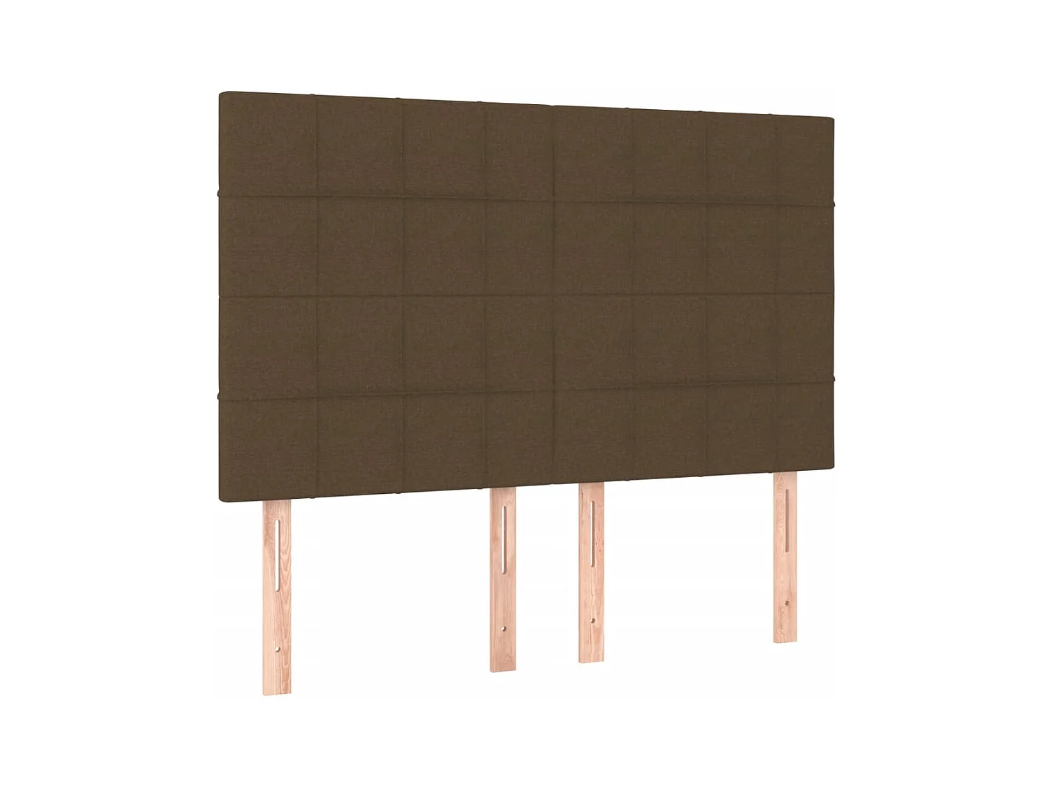 Cadre de lit avec tête de lit Marron foncé 140x190 cm Tissu