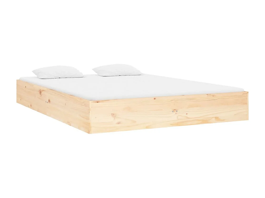 Estructura de cama de madera maciza 140x190 cm