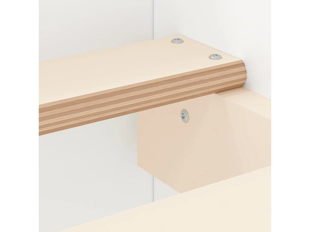 Estructura de cama con cabecero y piecero blanco 140x200 cm