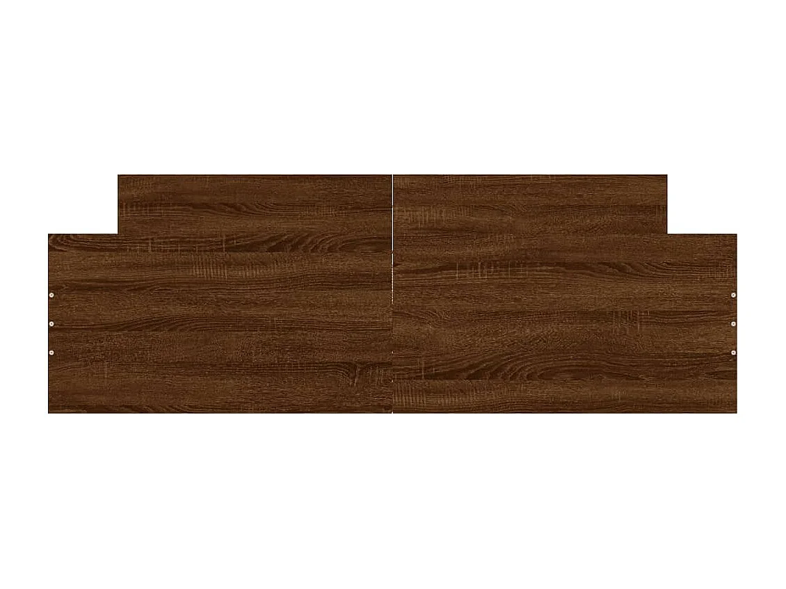 Estructura de cama con cabecero piecero roble marrón 160x200 cm