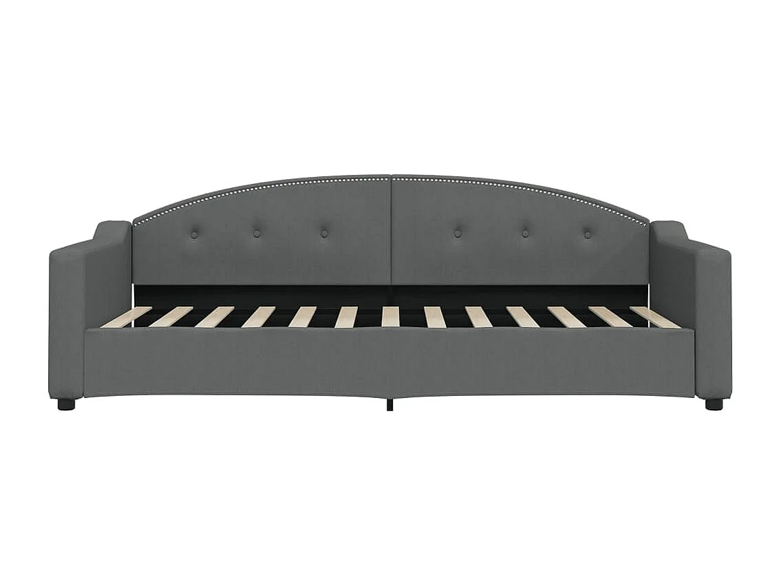 Sofá cama tela gris oscuro 90x200 cm