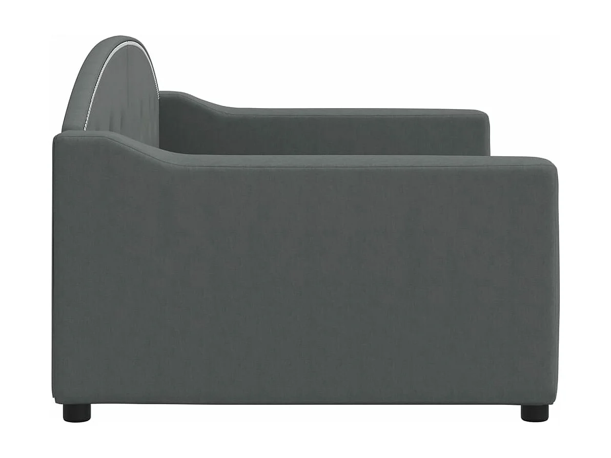 Sofá cama tela gris oscuro 90x200 cm