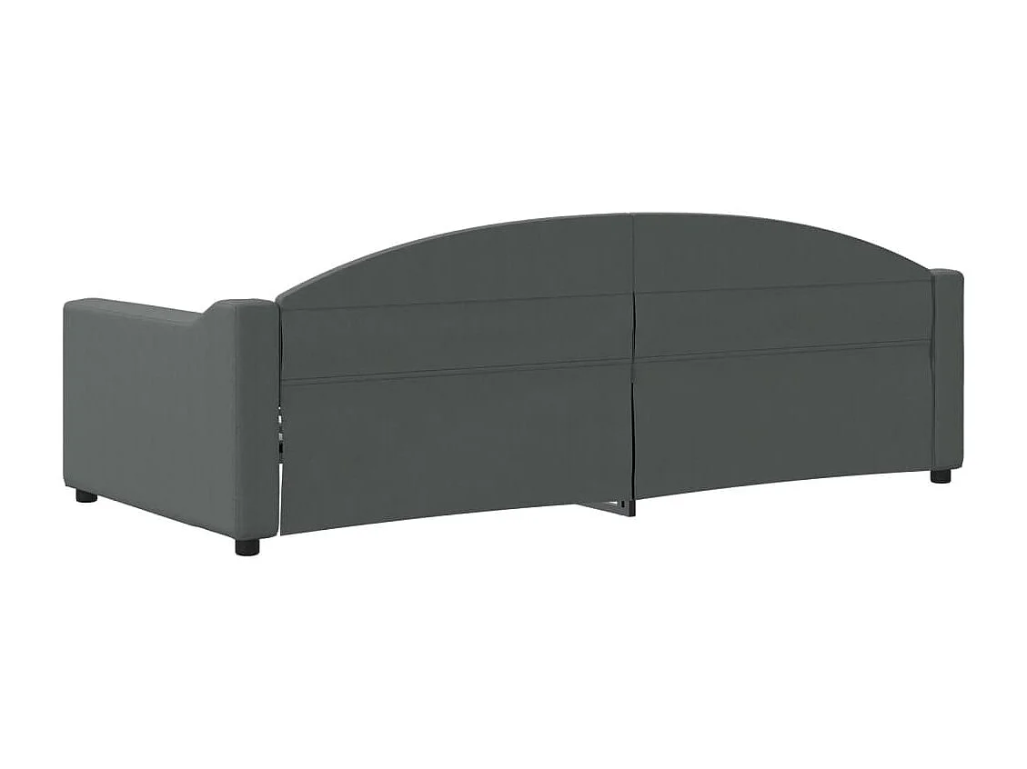 Sofá cama tela gris oscuro 90x200 cm