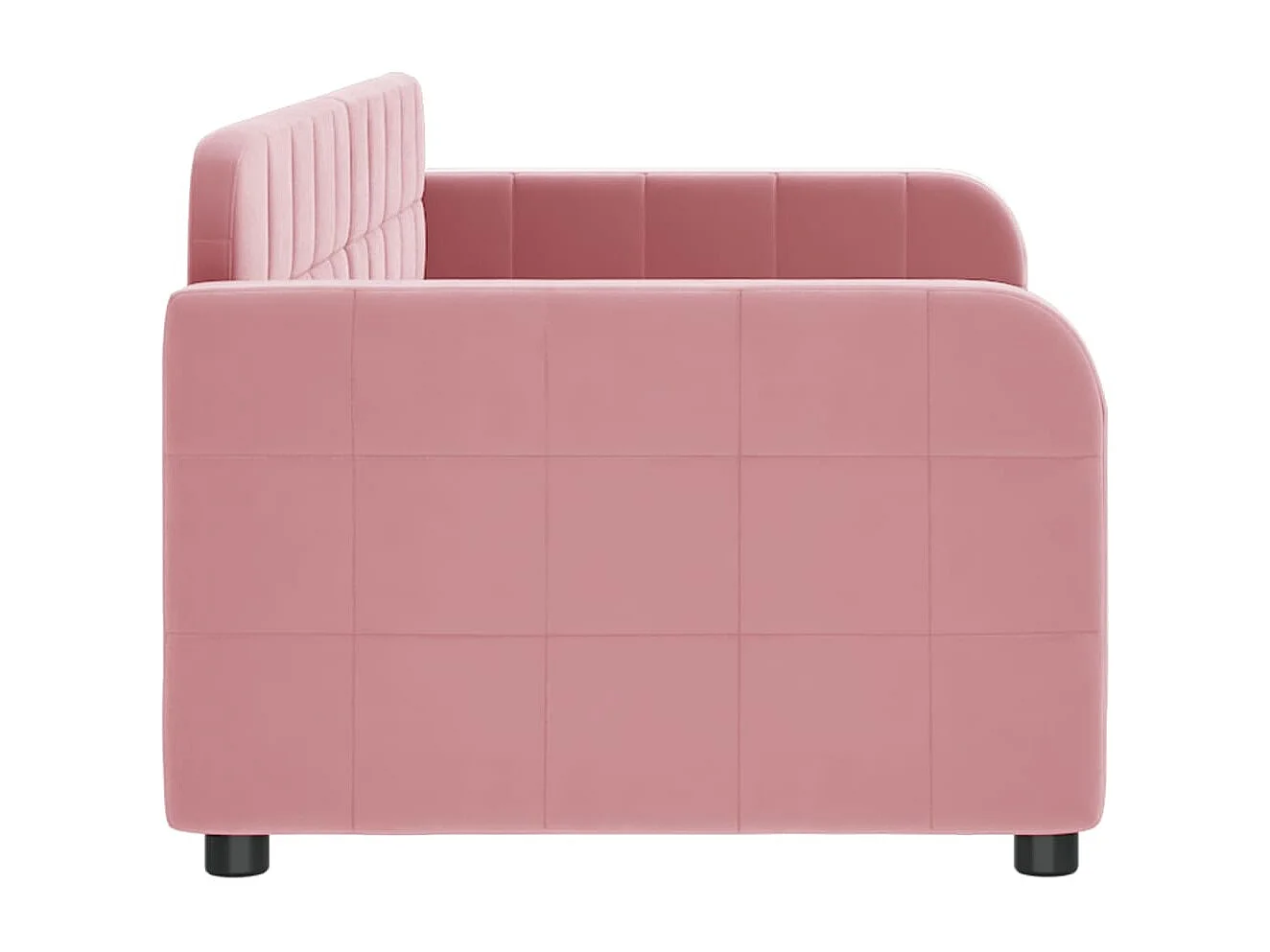 Sofá cama terciopelo rosa 80x200 cm