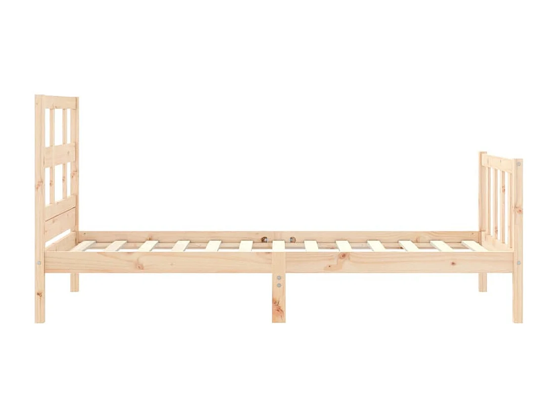 Estructura de cama con cabecero madera maciza