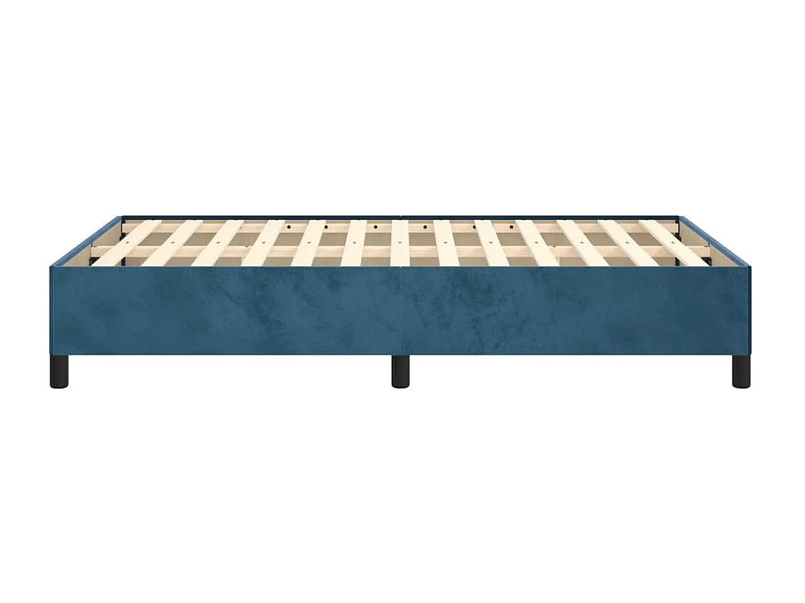 Estrutura de cama 120x190 cm veludo azul-escuro