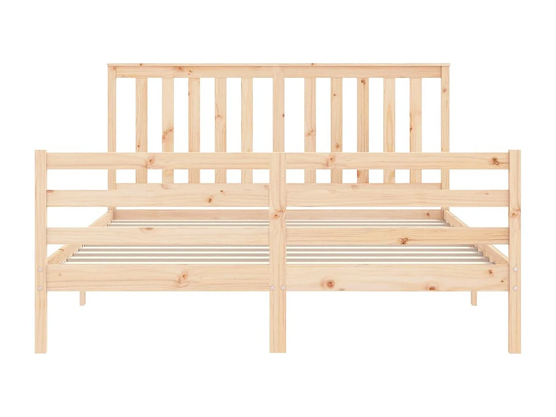 Estrutura de cama King Size com cabeceira madeira maciça